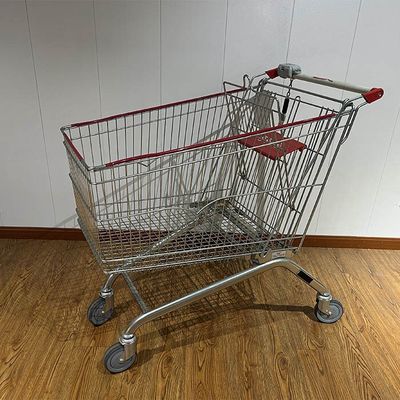 खरीदें 240L European Style Shopping Trolley with CE Certification Metal Supermarket Carts ऑनलाइन निर्माण